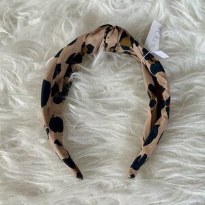 J. Crew Leopard Knotted Headband